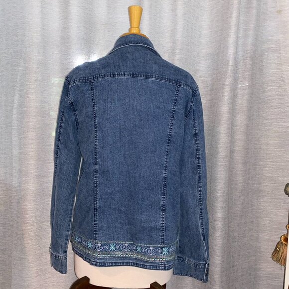 Embroidered Detail Jean Jacket No Size? - Picture 2 of 10